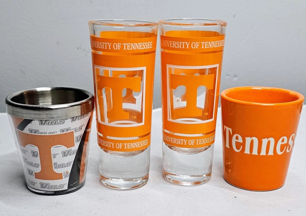 Tennessee Volunteers UT Vols Shot Glass Lot of 4